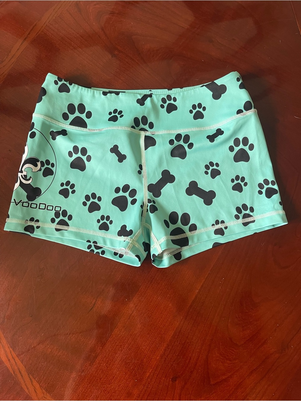 Barbell Voodoo Aqua Paw-Print Shorts